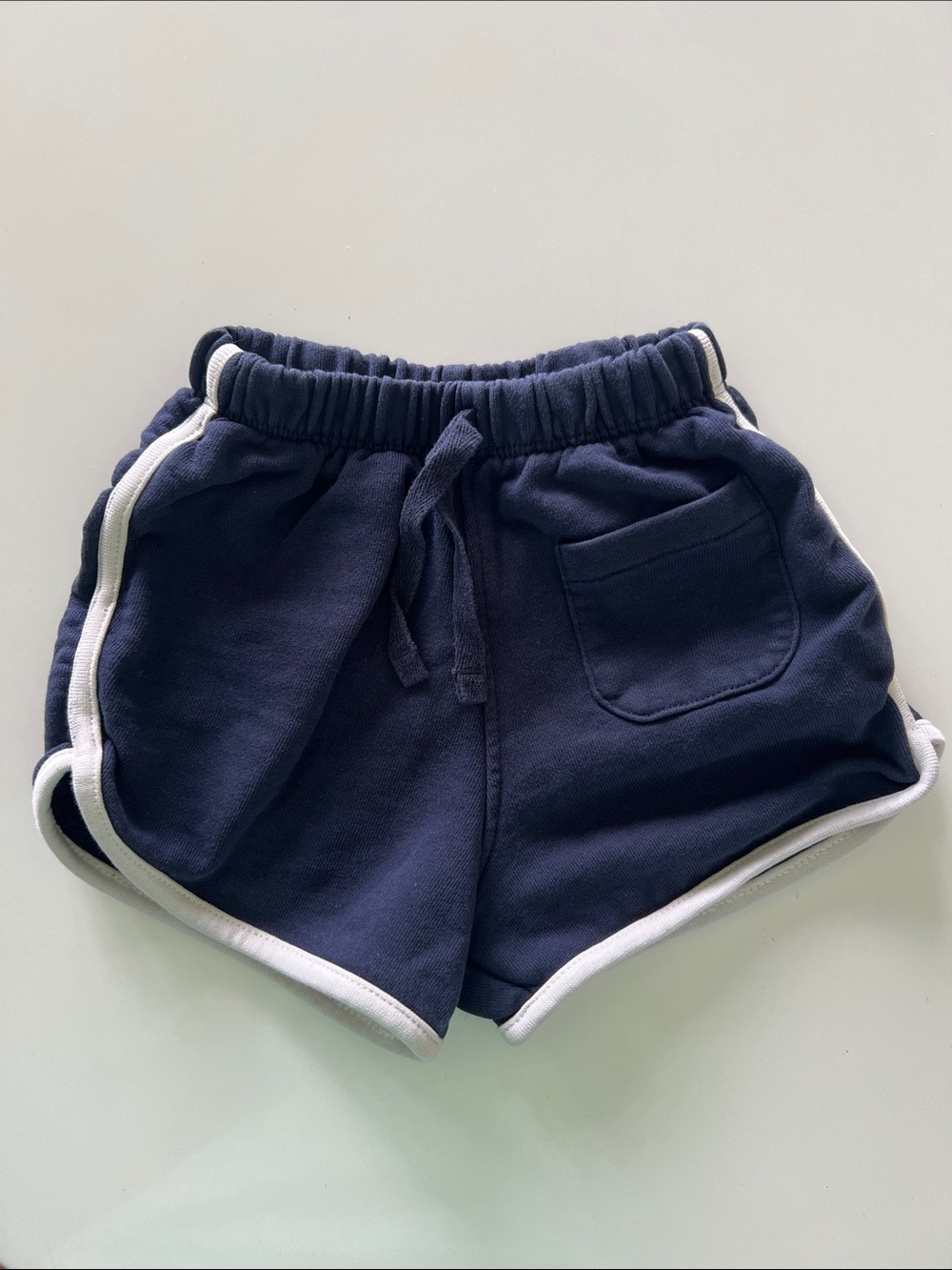 Zara Navy Athletic Style Shorts with White Trim